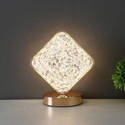Square Shape Crystal Diamond Lamp